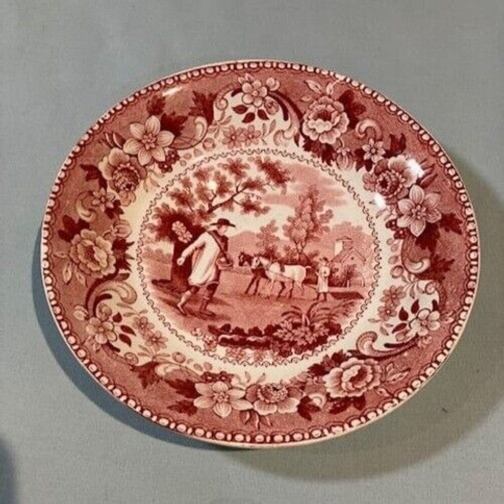 Collectible Red Decor‎ 6" Shallow Bowl